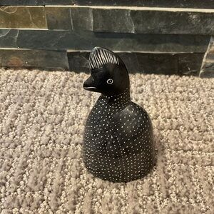 Soapstone Carved Bird Figurine Loon